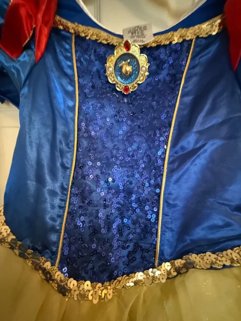 Original Disney Store Princess Snow White Costume Dress Sequins Cape 7/8 Coplay - Picture 4 of 8